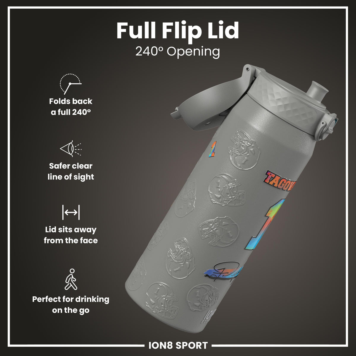 NFL x Ion8 Sports, Insulated Bottle, Signature Series, Tua Tagovailoa, 24oz