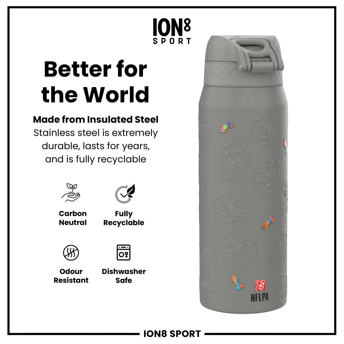 NFL x Ion8 Sports, Insulated Bottle, Signature Series, Tua Tagovailoa, 24oz