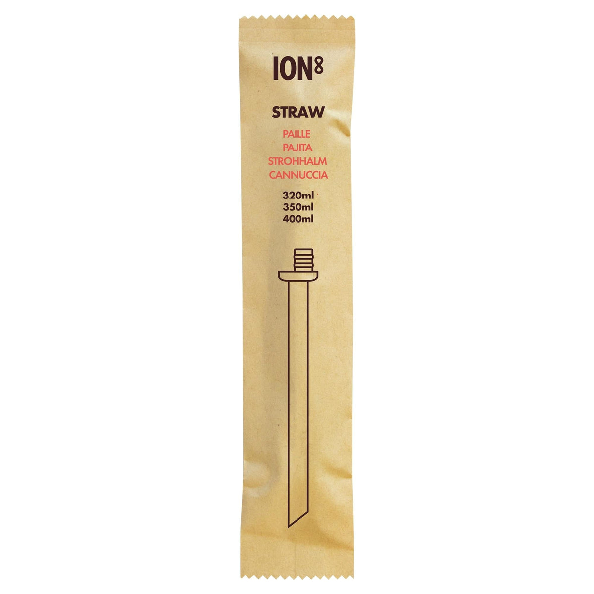 Small Straw for 10oz-13oz ION8 Bottles, Add-on Straw, Small